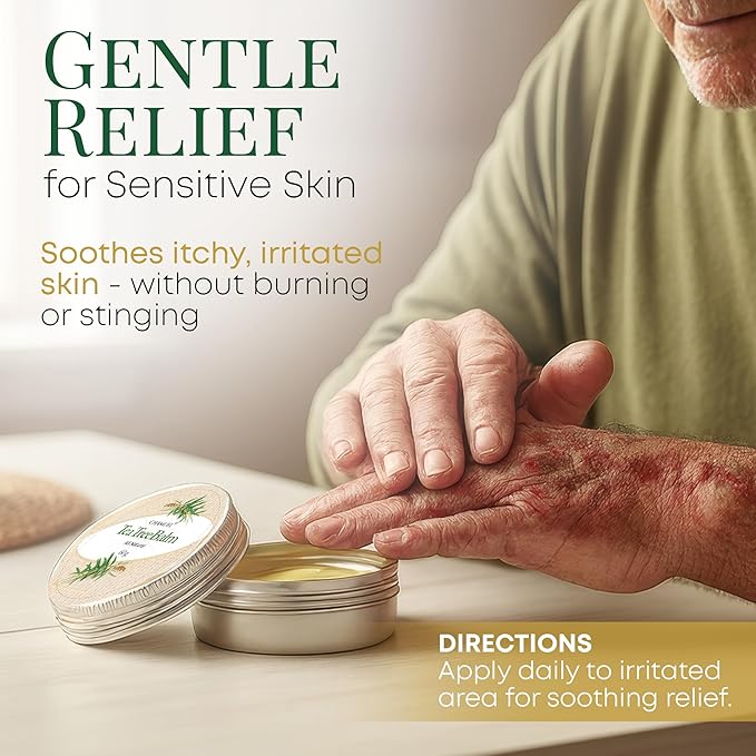 Tea Tree Oil Balm, Itchy Skin Relief for Soothing Rashes, Jock Itch, Athlete’s Foot, Folliculitis, Bug Bites. Natural Formula for Dry Sensitive Skin | Safe for All Ages 1pack