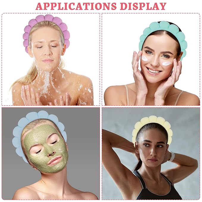 10 Pcs Spa Headband Bulk for Women Makeup Headband for Washing Face (Terry Cloth)