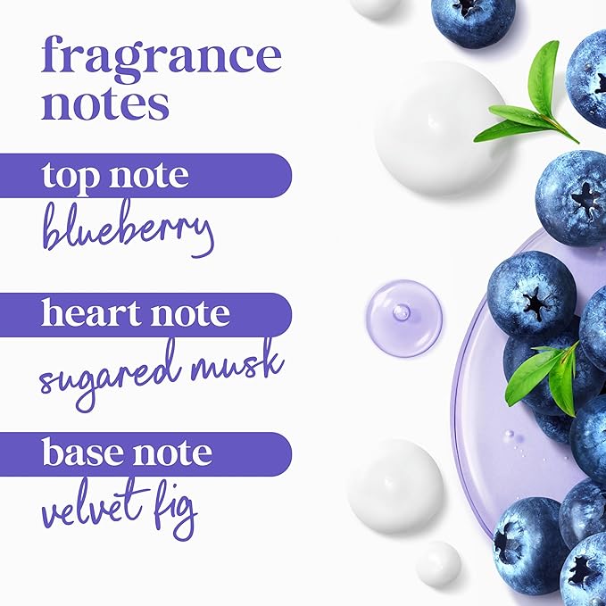 Dove Body Wash Unwind Blueberry & Moon Milk For 24hr Lotion-Soft Skin Moisturizing Skin Cleanser with No Sulfates No Parabens 30.6 oz