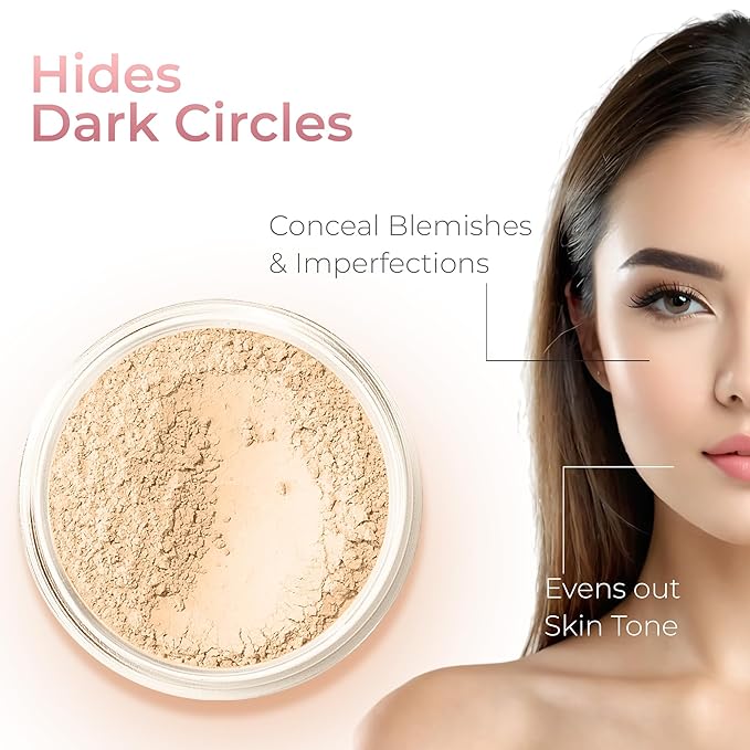 EVERYDAY KIT (LIGHT) Full Size Mineral Makeup Set Matte Foundation Bare Face Sheer Powder Cover