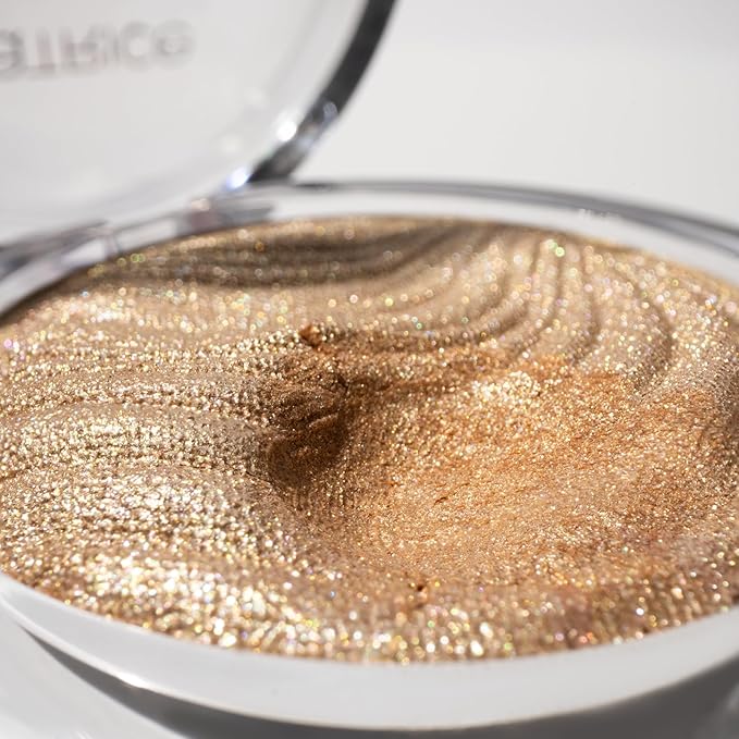 Catrice Aura Glam Bouncy Highlighter | Cream-to-Powder Glow with 3D Shimmer | Buildable, Luminous Finish | Multi-Use Highlighter for Face, Eyes & Lips (020 Whispering Gold)
