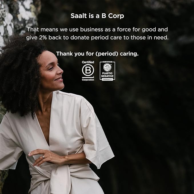 Saalt Soft Menstrual Cup – Reusable Period Cup – Made for Comfortable, Leak-Free Protection Up to 12 Hours – BPA & Latex Free – Includes Cup & Carry Bag (Small, Grey)