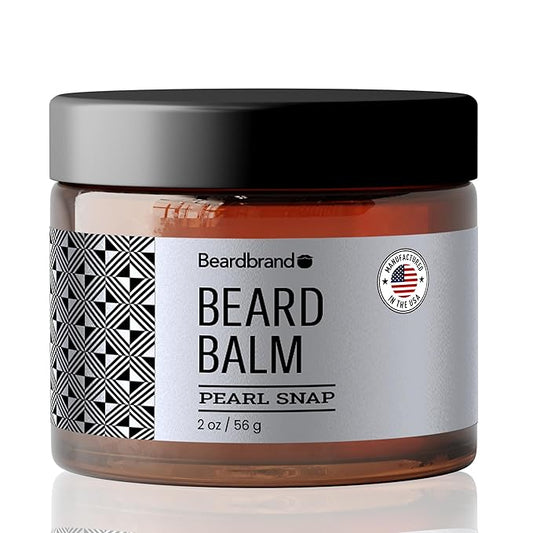 Beard Balm for Men - Travel Pack - Supports Thicker Beard, Pearl Snap Scent, Natural Ingredients Butter Reduces Dryness & Enhances Look - 2 oz
