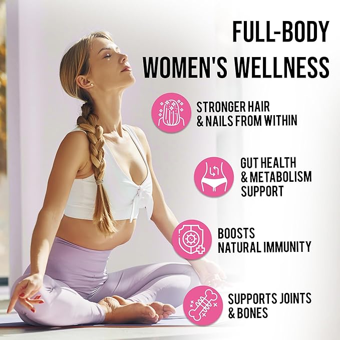 Collagen for Women – Hydrolyzed Multi Collagen Peptides Types I, II, III, V & X – Collagen Supplement with Vitamin C, Biotin & Hyaluronic Acid – Grass Fed, Non-GMO - 180 Capsules (Pack of 1 Bottle)