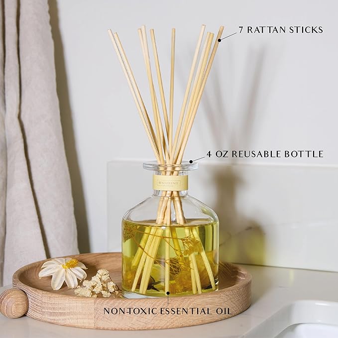 Benevolence LA Morning Ritual Gift Box | Candle, Room Spray & Reed Diffuser | Bergamot & Jasmine | Invigorating Home Fragrance | Ready for Gifting | Gift Set for Women