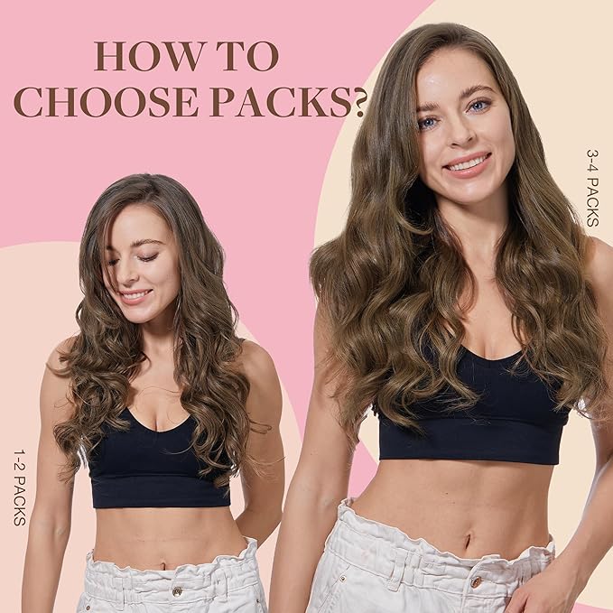 GOO GOO Tape in Hair Extensions Human Hair, 5 Light Ash Brown, 14inch 50g 20pcs, Skin Weft Seamless Invisible, Silky Straight with Thick Ends, Remy Human Hair