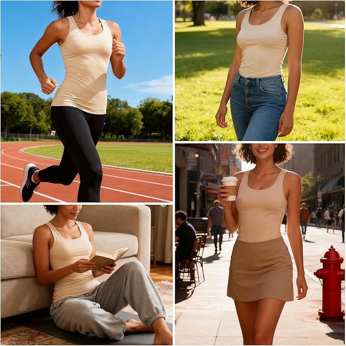 Shapewear Tank Tops for Women,Tummy Waist Control Shaper Cami Seamless Compression Top Slimming Body Shaper Camisole