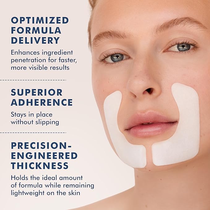 Skyn ICELAND Hydro Cool Firming Smile Line Patches, 10 Minute Smoothing Treatment with Peptides and Hyaluronic Acid, All Skin Types, 4 Pairs