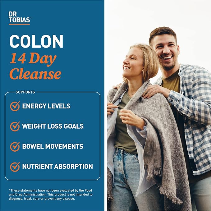 Dr. Tobias Colon Cleanse - Constipation Relief & Gut Health Support for Women & Men | 14 Day Colon Cleanser for a Gentle Colon Detox & Gut Flush - 2 Bottles of 28 Capsules