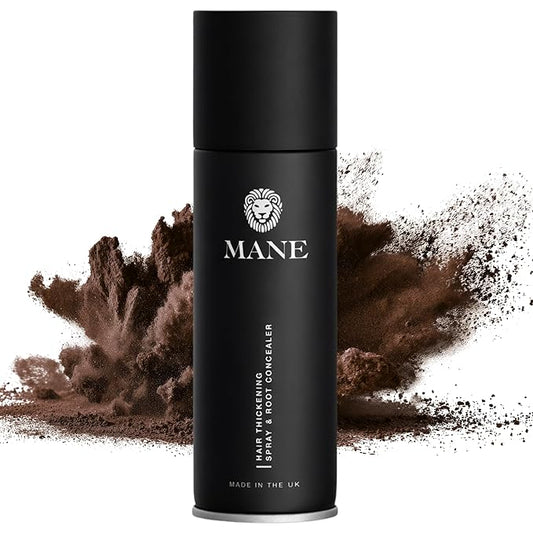 MANE Hair Thickening Fiber Spray (200 ml, Dark Brown)