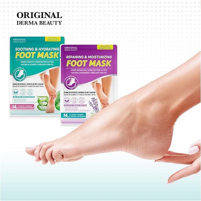 Innerest Original Derma Beauty 24 pairs Moisturizing Foot Mask Foot Spa Foot care (Lavender)