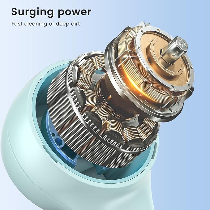 Electric Back Scrubber for Shower - Waterproof Rechargeable Exfoliating Brush for Deep Cleansing, Soft Bristles for Sensitive Skin, Dry/Wet Use for Back, Arms & Legs (Blue)