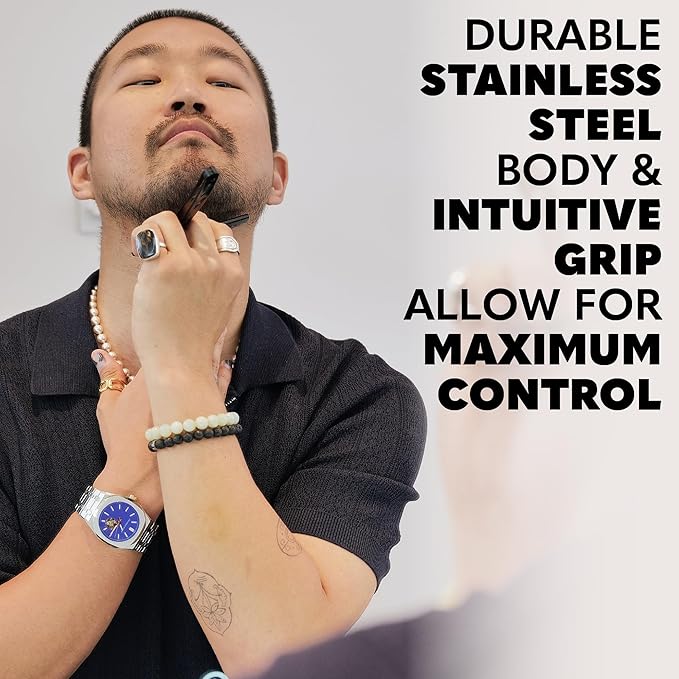 Beard Club Mens Grooming Kit & Beard Trimmer for Men - Professional Cordless Electric Hair & Moustache Trimmer, Straight Razor, Shampoo, Balm, Brush & Comb - Grooming Kit Gift Set