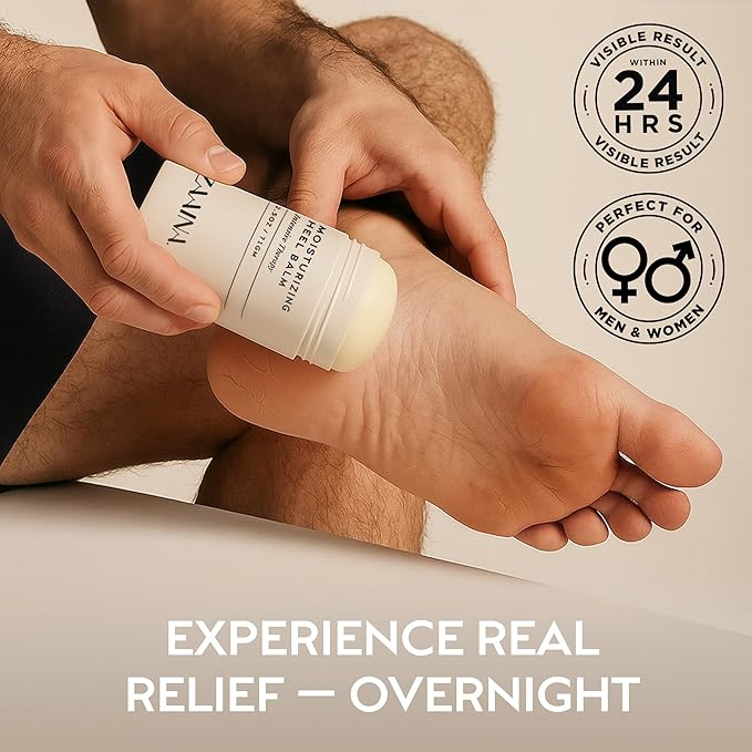 ZAAINA Intensive Heel Balm Stick - Miracle Foot Repair Cream for Calluses and Dry Feet, Moisturizing Foot Balm for Cracked Feet, Elbows, Knees, Heel Softener for Dry Cracked Heels - 2.5 oz Tube
