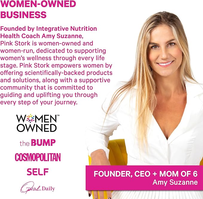 Pink Stork Magnesium Glycinate, L-Theanine, Lemon Balm - Melatonin-Free Magnesium for Sleep Support - Natural Calm and Relaxation - 90 Capsules