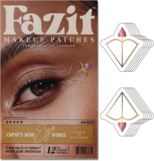 Fazit Makeup Patches - Cupid's Bow Eye Wings - Glow Up Make-Up Patches - Cute Glitter Makeup Accessories for Women - Cosmetic Glitter for Face