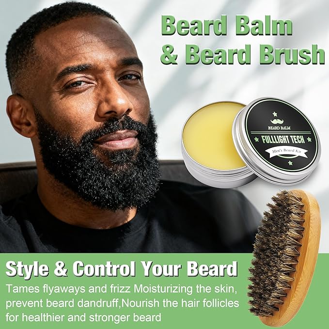 Dad Birthday Gifts,Beard Grooming Kit Includes 3 Scented Beard Oil,Sweet Tobacco Beard Shampoo & Balm, Brush, Comb,Scissors,Cool Men Christmas Stocking Stuffers Gifts for Men Him Boyfriend Husband