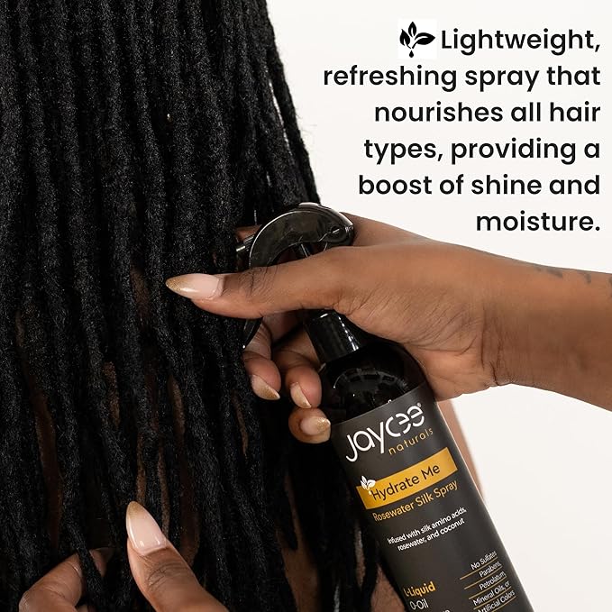 3-Step Loc Maintenance Kit - Clarify Weekly, Hydrate Daily & Seal Moisture | Shampoo, Rosewater Spray & Lightweight Oil for Locs & Textured Hair - Supports Healthy, Breakage-Free Locs