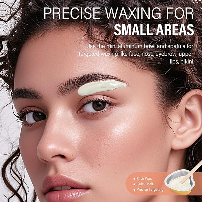 KeShi Waxing Kit, Painless Hair Removal Wax Warmer with 6 Bags Hard WaxBeans for Full Body, Legs, Face, Eyebrows & Bikini— Ideal for Both Women & Men(Orange)