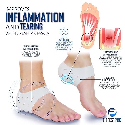 Plantar Fasciitis Foot Pain Relief 14-Piece Kit – Premium Planter Fasciitis Support, Gel Heel Spur & Therapy Wraps, Compression Socks, Foot Sleeves, Arch Supports, Heel Cushion Inserts & Heel Grips