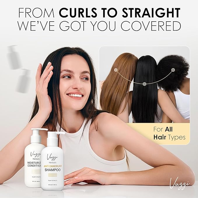 Moisturizing Conditioner for Flake-Free, Healthy Scalp & Hair Growth - Sulfate-Free, Paraben-Free & Natural Conditioner for All Hair Types