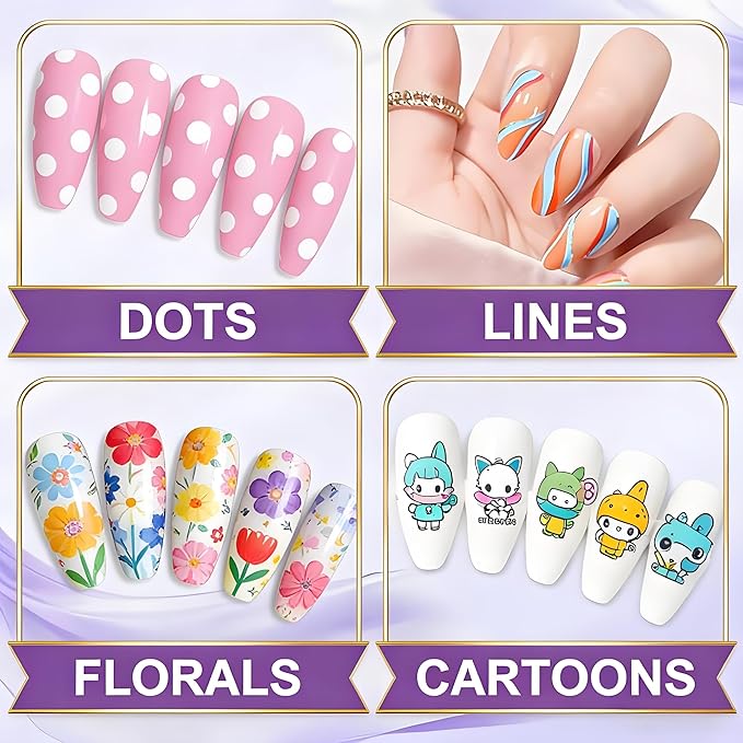 12 Colors Nail Art Pens Set,Nail Art Markers for Gel Nails,3D Nail Art Marker Drawing Painting Liner Pen,DIY Nail Art Pen Set,Portable Nail Art Tools (D-4 Set)