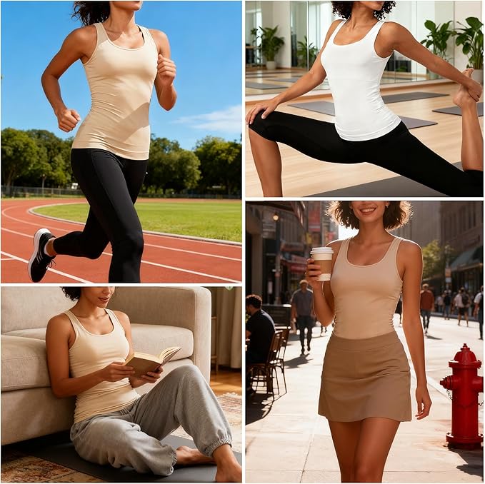 Shapewear Tank Tops for Women,Tummy Waist Control Shaper Cami Seamless Compression Top Slimming Body Shaper Camisole