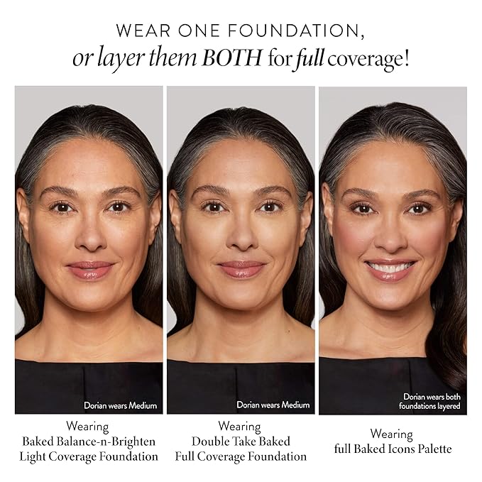 LAURA GELLER Baked Icons Complete Full Face Palette, Fair | All-in-One Makeup Palette with Baked Foundations, Blush, Bronzer, Highlighter, Eyeshadows | Coverage for Mature Skin | Travel-Friendly