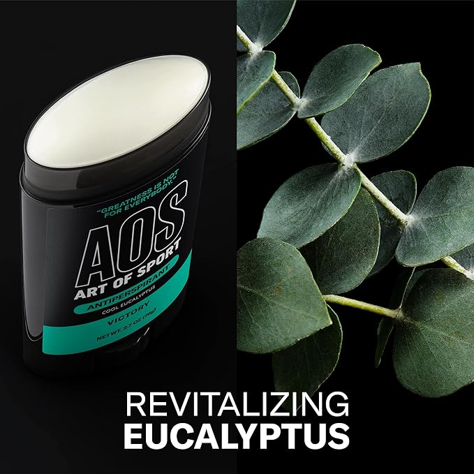 Art of Sport Men’s Antiperspirant, Eucalyptus, Made with Natural Botanicals, Made for Athletes, Victory Scent, 2.7 Ounce (Pack of 2)