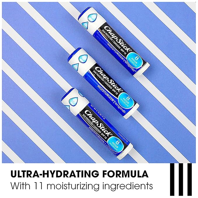 ChapStick Moisturizer 2-in-1 Lipcare SPF 15, Original, Black Cherry, Cool Mint, 6-Pack – Sunscreen Lip Balm with Aloe Vera and Vitamin E, 0.15 Oz Ea