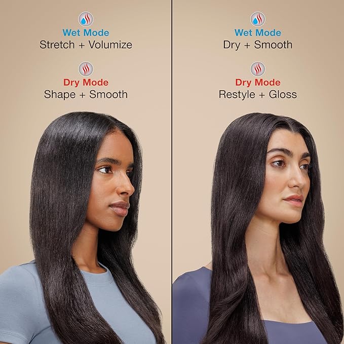 Shark Glossi 2-in-1 Hot Tool and Air Glosser, Ultra-Fast, Ultra-Glossy Blowouts at-Home, Heat-Controlled Ceramic, Curly, Coily, and Color Friendly, Liquid Gold, HT302GD