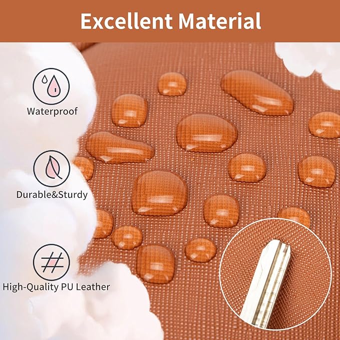 Makeup Bag for Women, Wide-open Makeup Organizer with Makeup Brush Holder, Waterproof Cosmetic Bag with Compartment, Portable Travel-Size Toiletry Bag for Traveling, Large Make Up Bag (Brown)