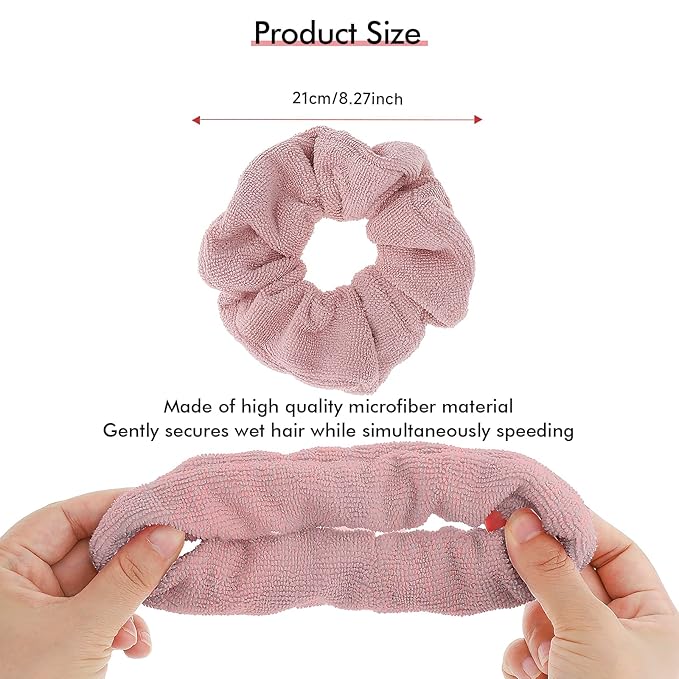 Big Hair Tools Extra Large Wide Tooth Comb for Thick, Curly, Wavy or Long Hair - Frizz-Free Detangling Shower Comb - Big Hair Comb and Microfiber Scrunchie