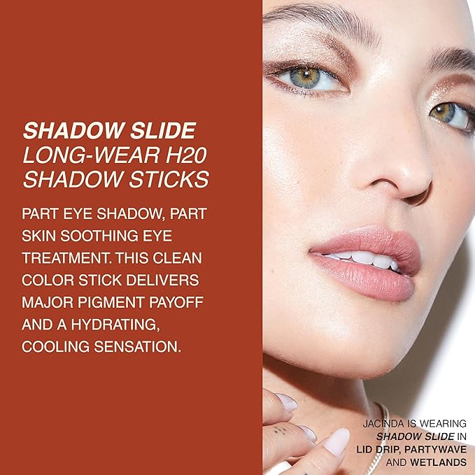 Freck Beauty SHADOW SLIDE Long Wear H2O Shadow Stick – Creamy, Waterproof Eyeshadow Crayon, Highly Pigmented, Smudge-Resistant, Easy Glide for All-Day Wear | WETLANDS (Deep Bronze)