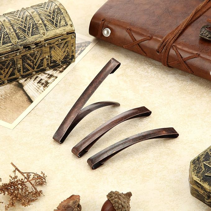 Hotop 30 Pieces Open Center Metal Barrettes Anti-slip Metal Hair Clip for Women, Assorted Colors(Slide Barrette,Black, Silver, Brown)