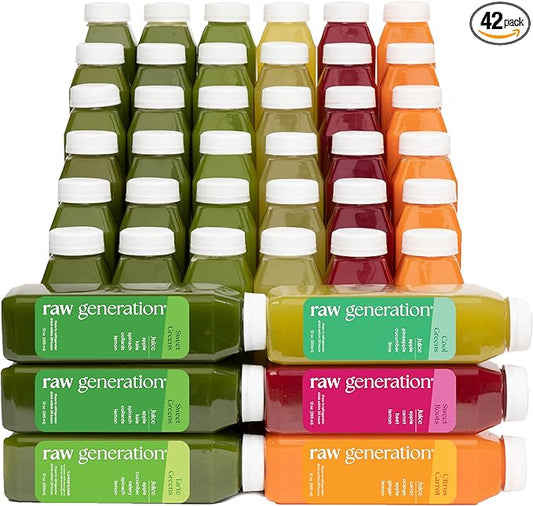 Raw Generation Skinny Juice Cleanse (7-Day) - Best Juice Cleanse for Detox and Weight Loss | Reduced Bloating & Increased Energy | 100% Raw & Cold-Pressed Juices