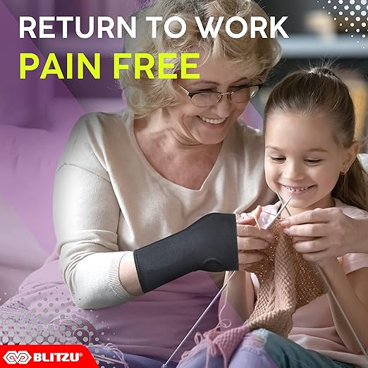 Carpal Tunnel Wrist Brace Night Support with Splint Stabilizer & Palm Cushion, Adjustable and Fits Both Hands, Helps Relieve Tendinitis Arthritis Pain when Sleep, Reduces Recovery Time for Men Women