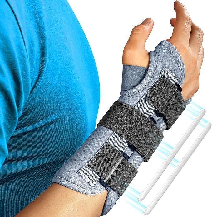 FEATOL Wrist Brace Splint Carpal Tunnel for Women Men, Night Wrist Sleep Support Brace, Right Hand, Large/X-Large, Pain Relief for Sprain, Arthritis, Tendonitis