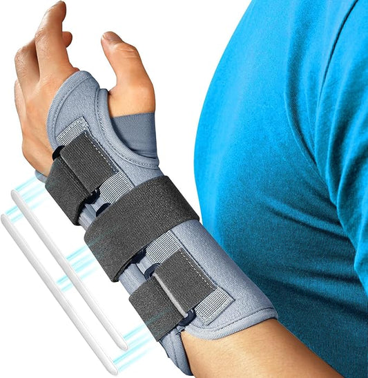 FEATOL Wrist Brace Splint Carpal Tunnel for Women Men, Night Wrist Sleep Support Brace, Left Hand, Large/X-Large, Pain Relief for Sprain, Arthritis, Tendonitis