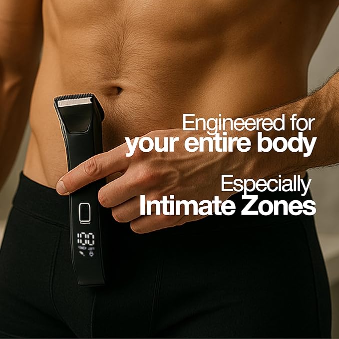 OTY Kit Get It All Head Shaver and Body Trimmer for Men, Bald Groomer and Intimate Trimmer, Waterproof Cordless 8-in-1 Complete Grooming Kit