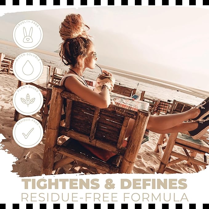 Dollylocks Sea Salt Texture Spray | Plant-Based, Vegan, Residue-Free | Tighten Locs Dreadlocks | Loose Hair Care | Coconut Lime | 8oz