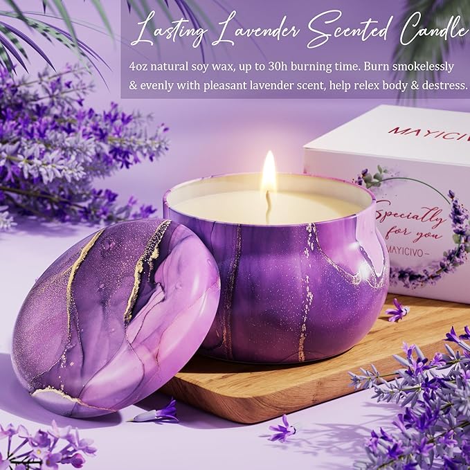 Birthday Gifts for Women Friendship, Lavender Relaxing Spa Gifts Basket for Women Self Care Gifts, Thank You Gifts Bath Set Valentines Day Gifts for Mom Her Friends Wife Sister Coworker Nurse Teacher