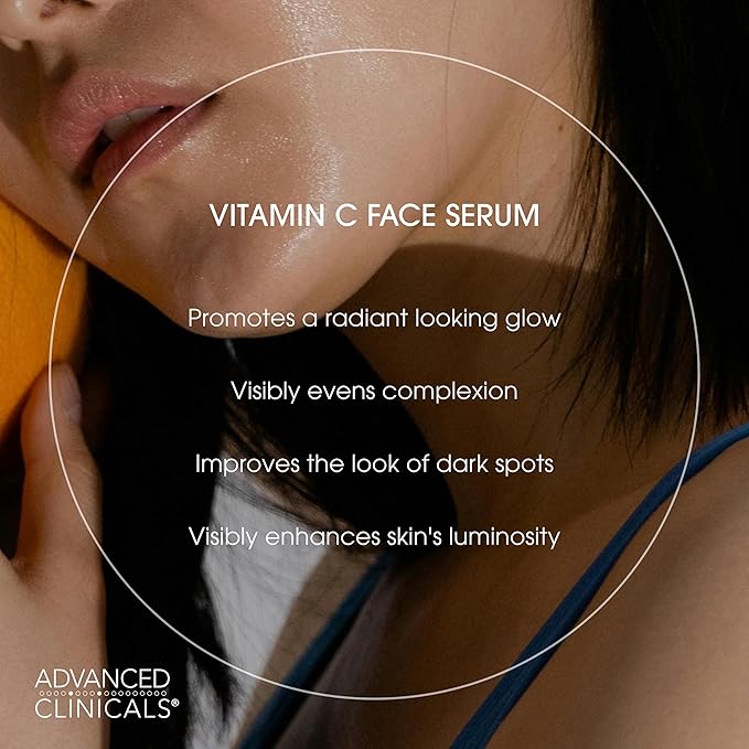 Advanced Clinicals 3 Pack Face Serum Essentials Set | Brightening Vitamin C, Firming Retinol, & Hydrating Hyaluronic Acid Serum Gift Box | Travel Size Gift For Women | Anti Aging Skin Care Products