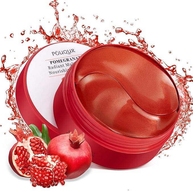 LAVONE Eye Mask - 30 Pairs Red Pomegranate Under Eye Patches Skin Care Products - Eye Masks Skincare for Dark Circles and Puffiness, Reduce Wrinkles, Eye Bags and Fine Lines, for Women and Man