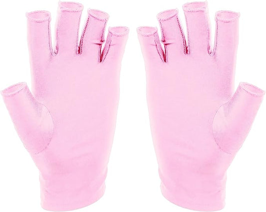 SUNUV LED Gloves for Gel Nails, UPF 50+ Anti UV Gloves for Gel Nail Lamp, Professional UV Gloves for Nail Techs