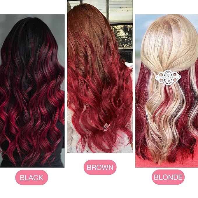 GOO GOO Tape in Hair Extensions Human Hair, Red, 20inch 30g 10pcs, Colored Tape ins Human Hair Extensions, Silky&Soft Invisible Tape Ins, Hair Highlighted for Party