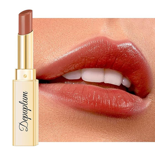 Depuplum Brown Nude Lipstick for Women Hydrate Lipstick Glossy Moisture Lip Gloss Sheer-Medium Coverage Long Lasting Lipsticks for Dry Lips, DM103 Milk Tea