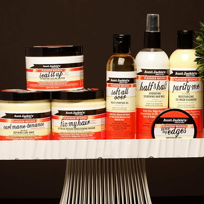 Aunt Jackie's Curling Gel, Elongating, for Natural Curls | Flaxseed Formula | Prevents Dryness | 15 oz | Pack of 2