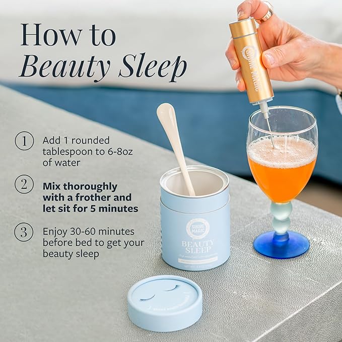Shore Magic Beauty Sleep with Premium Marine Collagen – Hydrolyzed Type I-IV Peptides with Magnesium & L-Theanine, Promotes Relaxation & Restful Sleep, Orange-Vanilla Flavor, Sugar-Free,Melatonin-Free