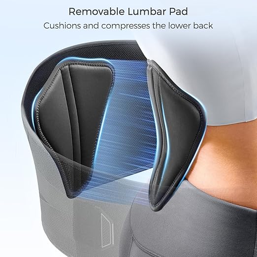 FREETOO Back Brace for Lower Back Pain Relief with Pulley System,Lumbar Support Belt for Men & Women with Lumbar Pad, Ergonomic Design and Soft Breathable 3D Knit Material,for Herniated Disc,Sciatica